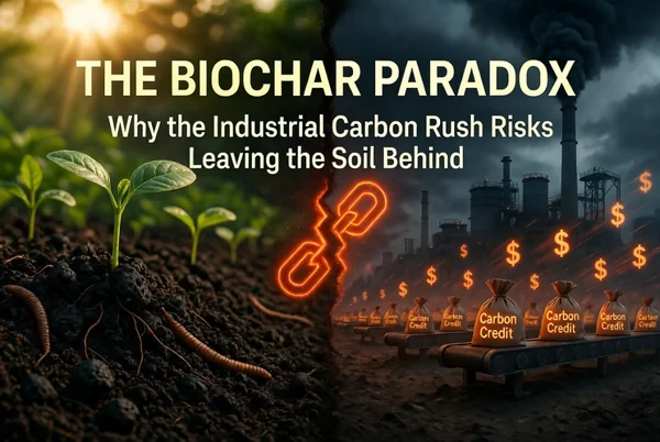 The Biochar Blind Spot: Saving the Climate, Losing the Soil - Featured Cover Image
