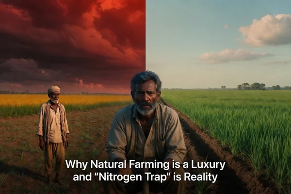 The Great Agrarian Illusion: Why Natural Farming is a Luxury and the ‘Nitrogen Trap’ is Reality - Featured Cover Image