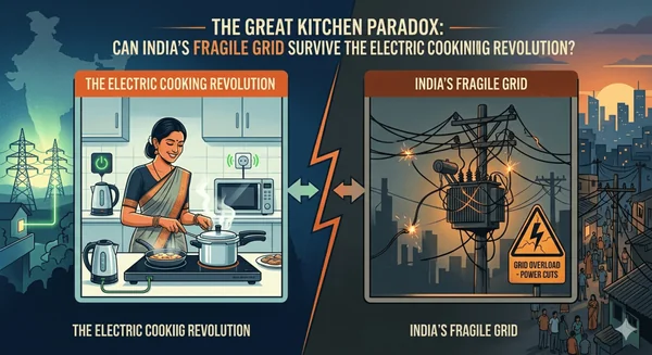 The Great Kitchen Paradox: Can India’s Fragile Grid Survive the Electric Cooking Revolution? - Featured Cover Image