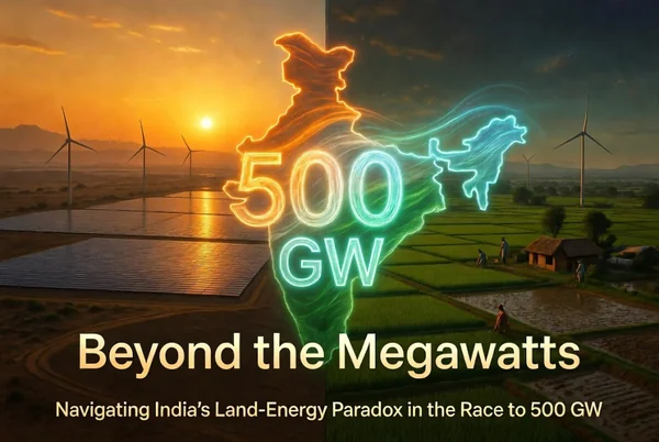 Beyond the Megawatts: Navigating India’s Land-Energy Paradox in the Race to 500 GW - Featured Cover Image