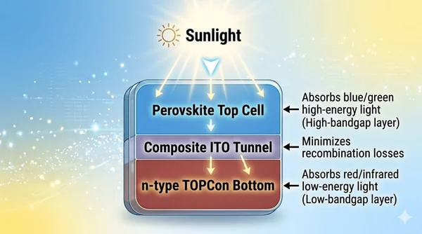 The Efficiency Frontier: Why Perovskite-Silicon Tandems Are the Next Battleground for Solar Economics - Graphic Illustration 1