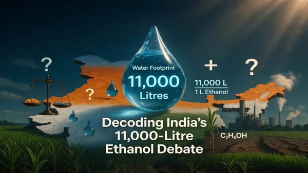 The Hydrological Arithmetic of Biofuels: Decoding India’s 11,000-Litre Ethanol Debate - Featured Cover Image