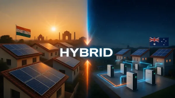 From Sunlight to Storage: Why India’s PM Suryaghar Must Adopt the Australian ‘Hybrid’ Blueprint - Featured Cover Image