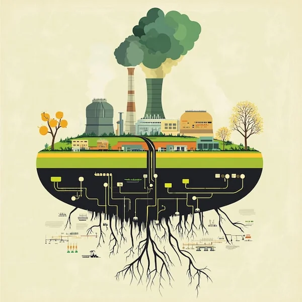 The Nuclear Renaissance: SMRs, AI Data Centers, and the Quest to Solve the Nuclear Waste Conundrum - Graphic Illustration 1