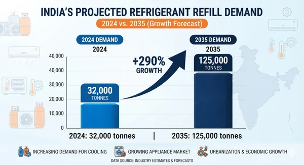 Beyond the Leak: Can Solid-State and Magnetic Cooling Solve India’s Endless AC Refill Cycle? - Graphic Illustration 1