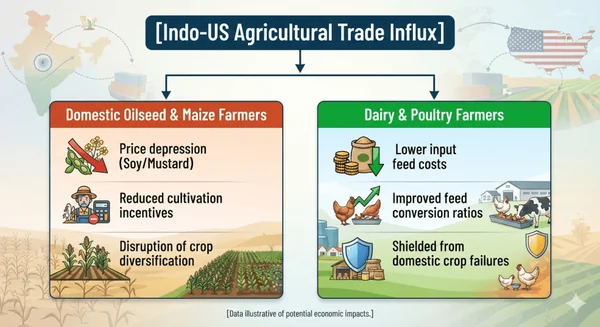 The Backdoor Liberalisation: How the Indo-US DDGS and Soybean Oil Trade is Quietly Reshaping Indian Agriculture - Featured Cover Image